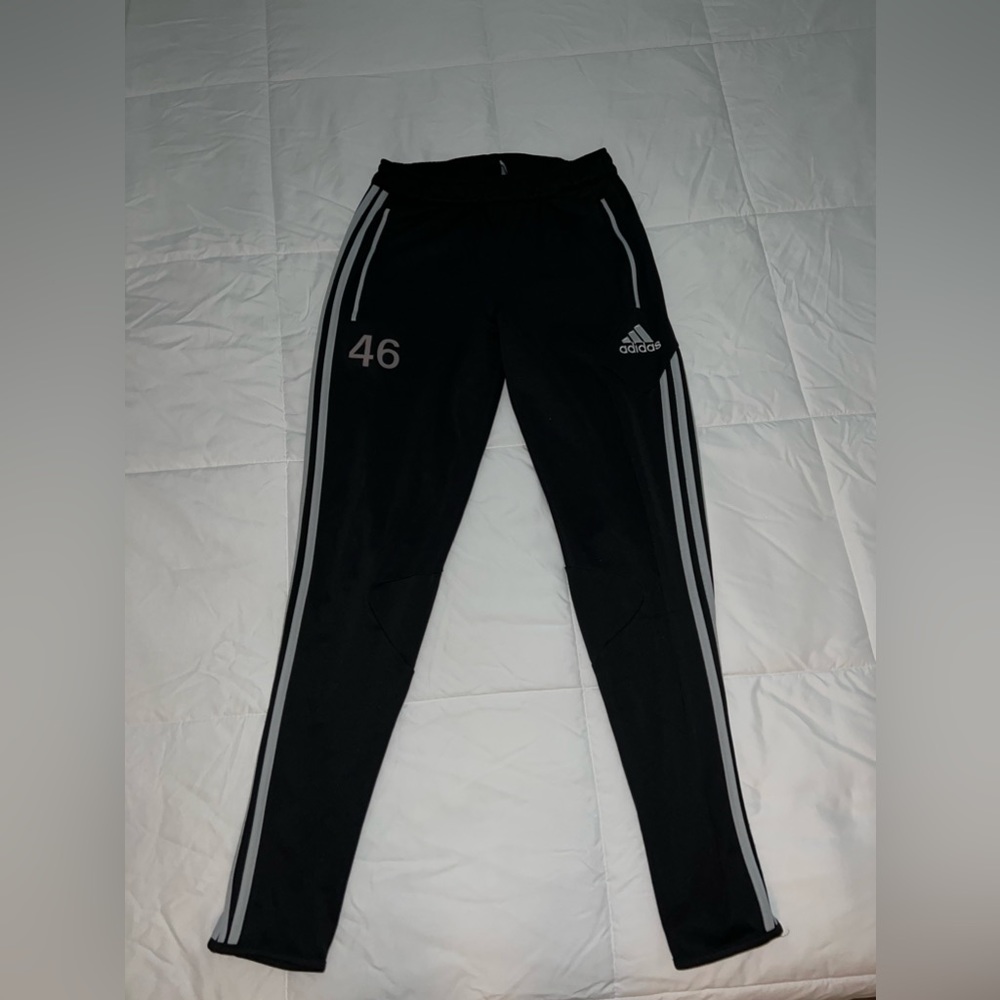 Adidas striped jogger pants in size small.